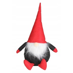 Świąteczny Krasnal Czarny Ubiór 32cm Derf