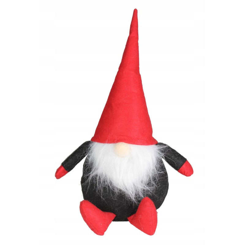 Świąteczny Krasnal Czarny Ubiór 32cm Derf