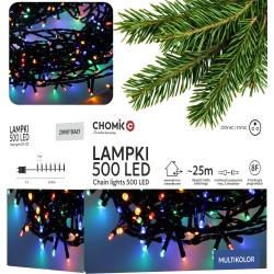 Lampki Choinkowe LED Kolorowe 500 Lampek ~25m LED9584