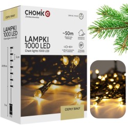 Lampki Choinkowe LED Ciepły Biały 1000 Lampek ~50m LED9621