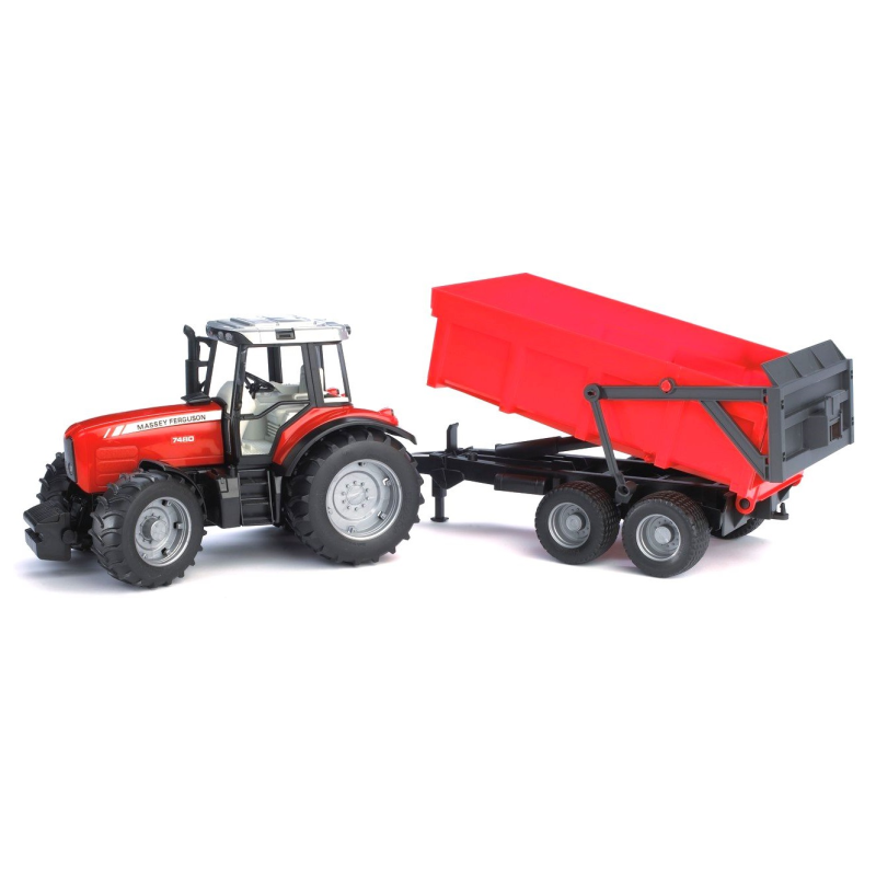 Ciągnik Massey Ferguson z platformą 1:16 BRUDER 02045