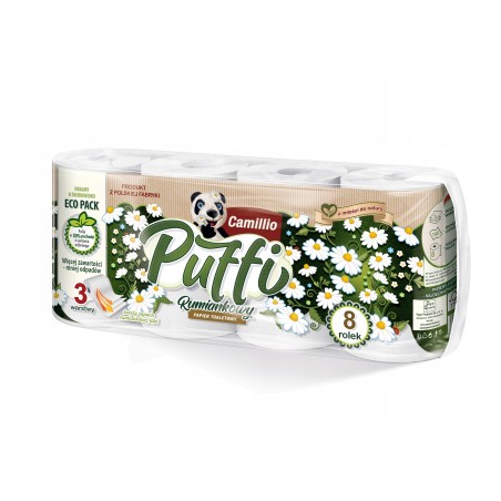 Papier toaletowy PUFFI CAMILLIO rumiankowy 8 rolek
