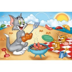 Puzzle 100 elementów Puzzle Tom i Jerry Piknik na Plaży 16131 Trefl