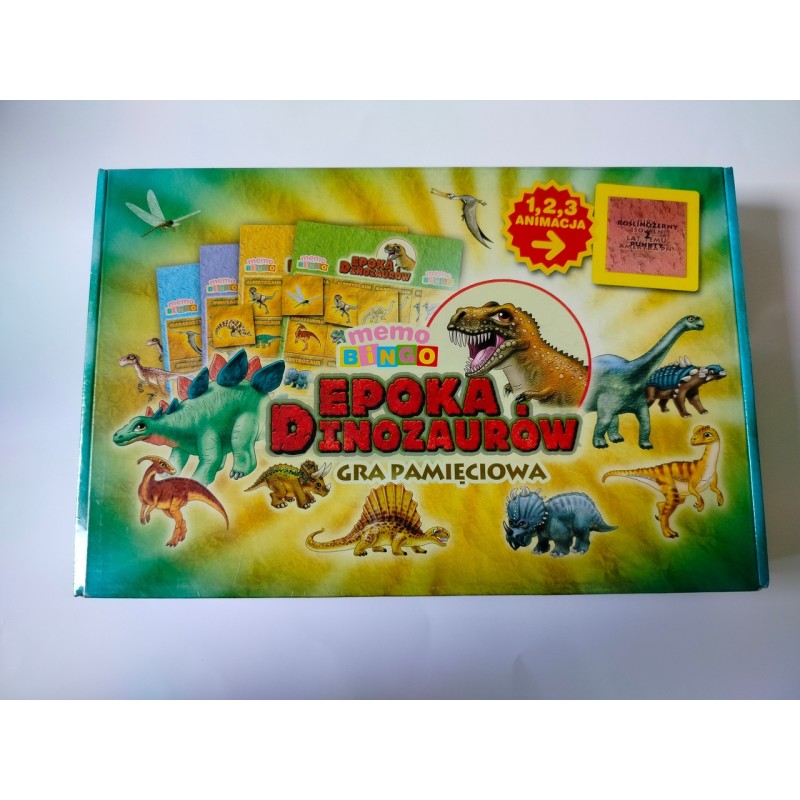 Gra Pamięciowa Epoka Dinozaurów Animacje 3D Memo Bingo