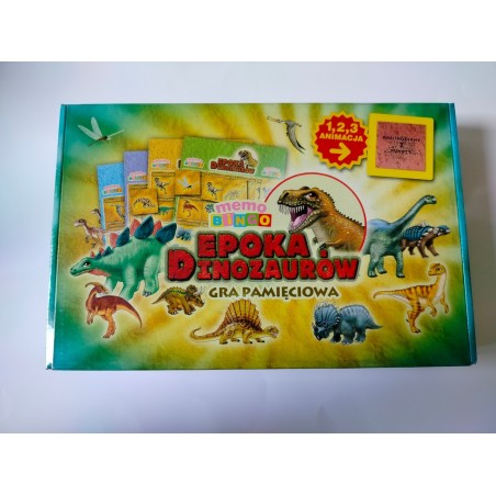 Gra Pamięciowa Epoka Dinozaurów Animacje 3D Memo Bingo
