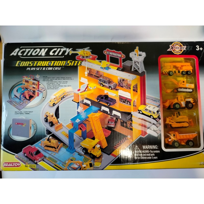Zestaw Plac Budowy 5 Samochodów Action City 28234
