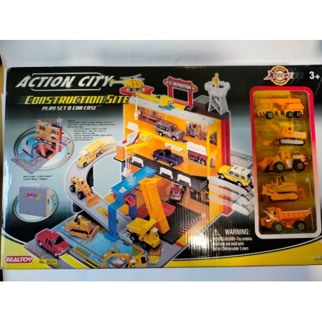 Zestaw Plac Budowy 5 Samochodów Action City 28234