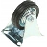 Koło stałe do wózka T510075 75 mm czarne