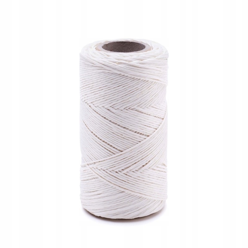 Nici Lniane Białe Nabłyszczane 100g/120m