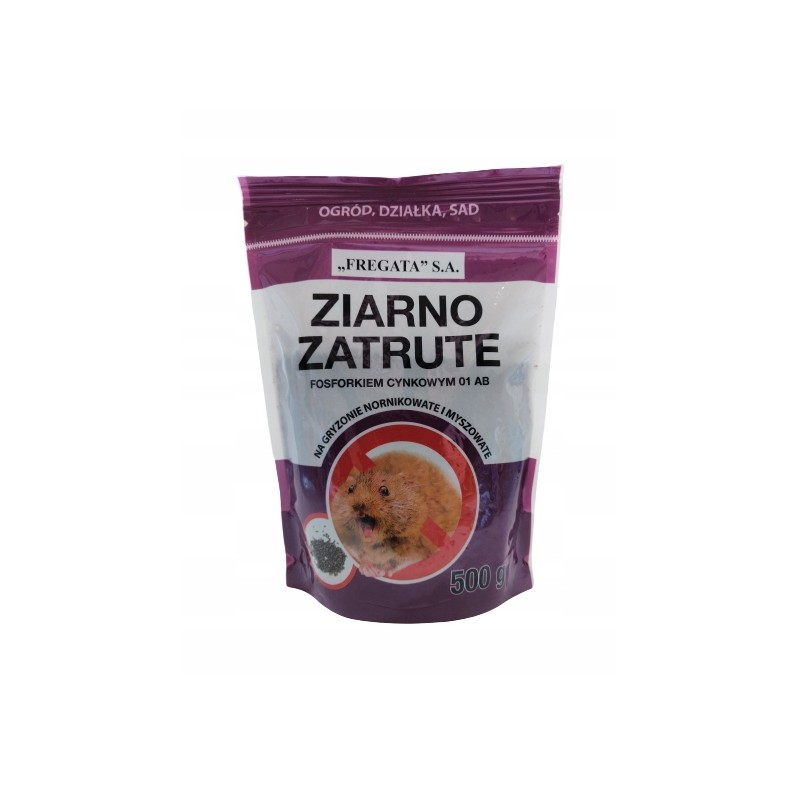 Ziarno Zatrute Fosforkiem Cynkowym na Myszy i Norniki 500g Fregata