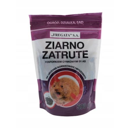 Ziarno Zatrute Fosforkiem Cynkowym na Myszy i Norniki 500g Fregata