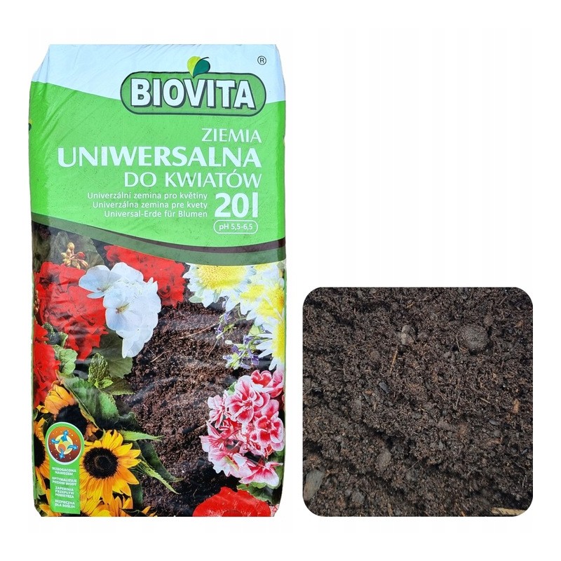 Ziemia uniwersalna do kwiatów 20L Biovita