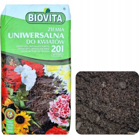 Ziemia uniwersalna do kwiatów 20L Biovita