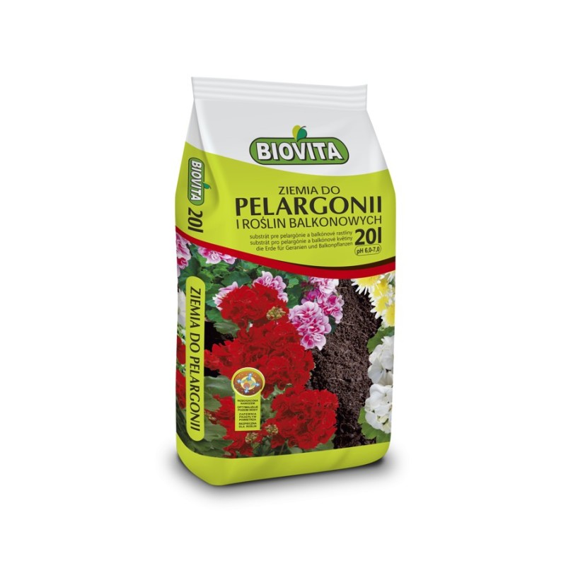 Ziemia do pelargonii i roślin balkonowych Biovita 20L