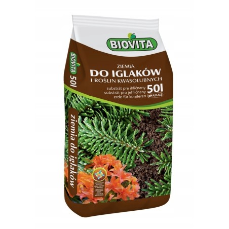Ziemia do iglaków i Roślin Kwaśnolubnych 50L Biovita