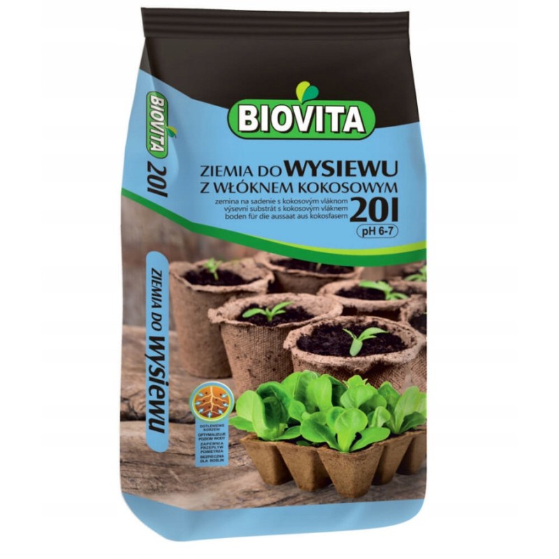Ziemia do Wysiewu z Włóknem Kokosowym 20L Biovita