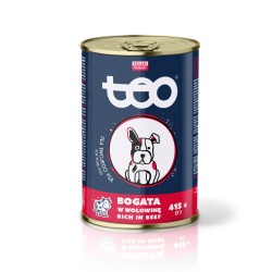 Karma mokra dla psa bogata w wołowinę 415g TEO