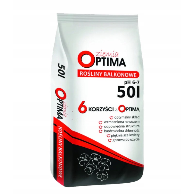 Ziemia OPTIMA do roślin balkonowych 50L BIOVITA