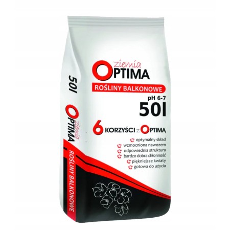 Ziemia OPTIMA do roślin balkonowych 50L BIOVITA