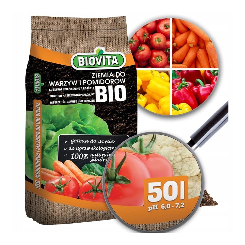 Ziemia do Warzyw i Pomidorów BIO 50L Biovita