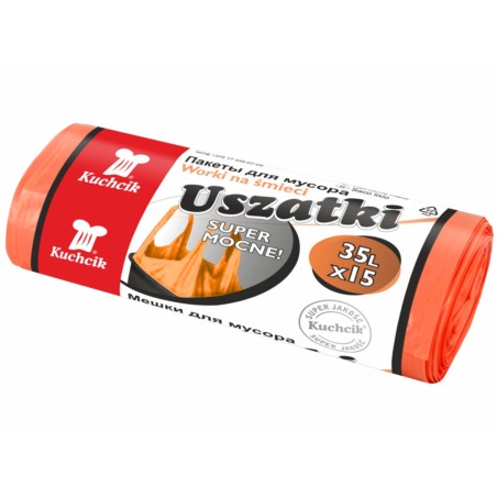 Worki na Śmieci Uszatki Mocne 35L 15 szt. Kuchcik