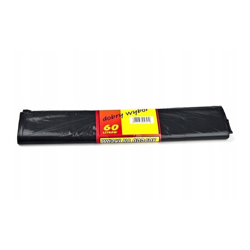 Worki na Śmieci Czarne 60L 10 szt. Folipak