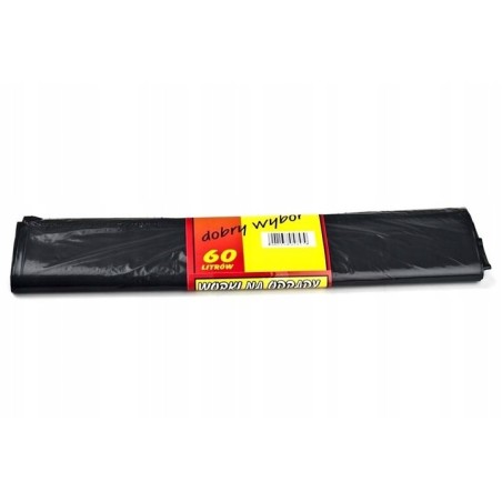 Worki na Śmieci Czarne 60L 10 szt. Folipak