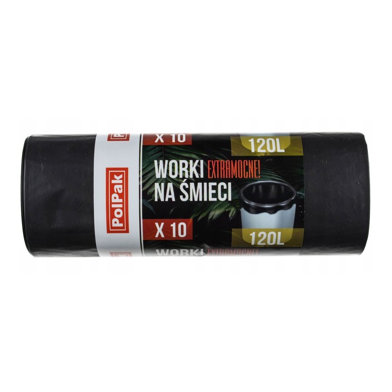 Worki na Śmieci Extra Mocne 120L 10 szt. PolPak