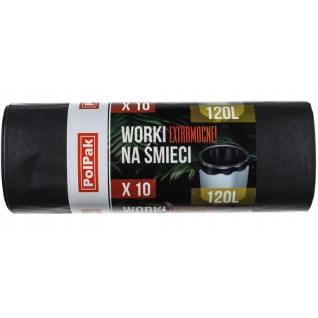 Worki na Śmieci Extra Mocne 120L 10 szt. PolPak