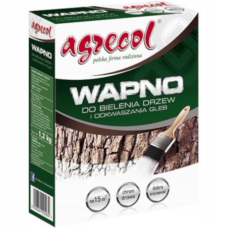 Wapno do Bielenia Drzew i Odkwaszania Gleb 1,2kg AGRECOL