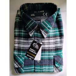 Koszulka Flanelowa z Długim Rękawem Zielona KFLUX Z roz. XXL