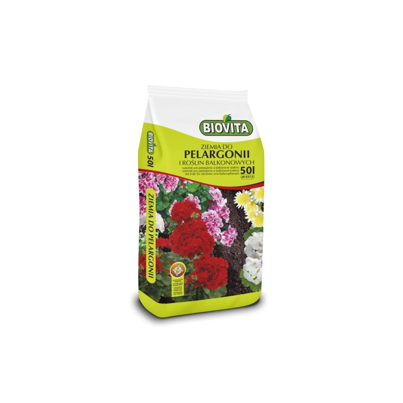 Ziemia do Pelargonii i Roślin Balkonowych 50L 48sztuk