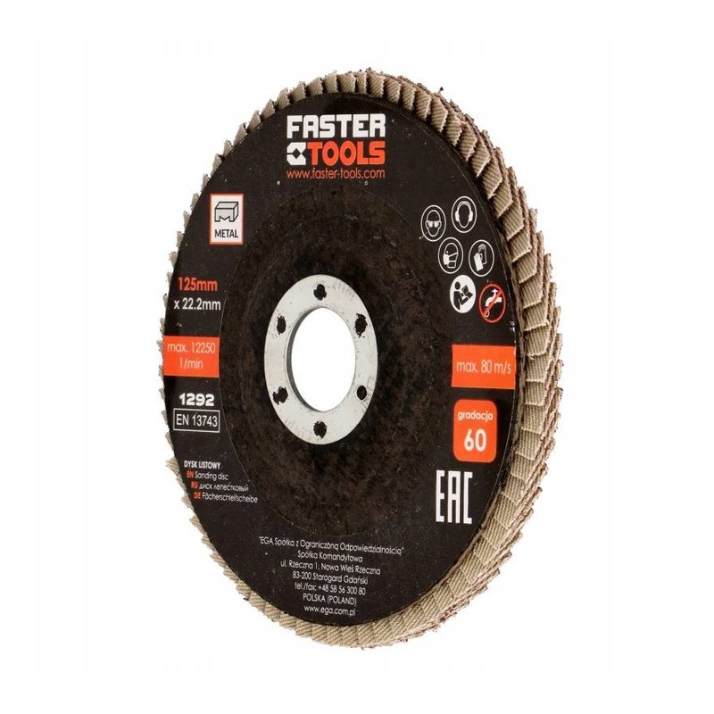 Dysk listkowy 125/60 gr. 1293 FASTERTOOLS