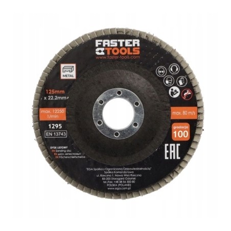 Dysk listkowy 125/100 gr. 1295 FASTERTOOLS