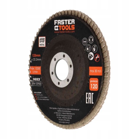Dysk listkowy 125/120 gr. 1653 FASTERTOOLS