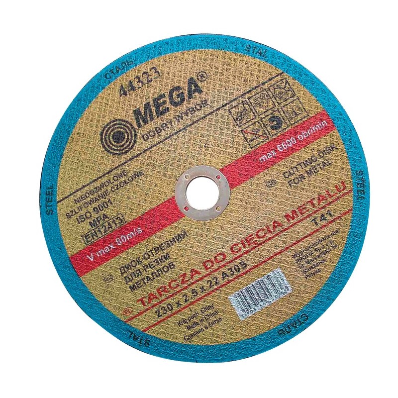Tarcza do Cięcia Metali Płaska 115x22x2,5mm Mega
