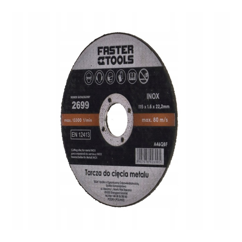 Tarcza do Cięcia Metalu 115x1,6x22,2mm 2699