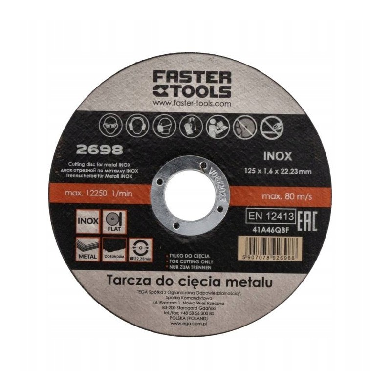 Tarcza do Cięcia Metalu 125x1,6x22,2mm 2698
