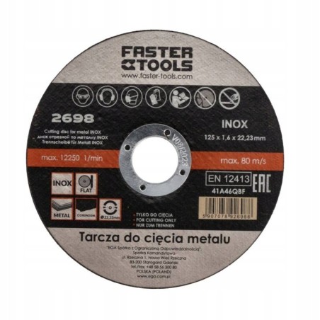 Tarcza do Cięcia Metalu 125x1,6x22,2mm 2698