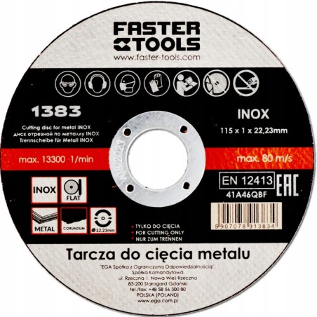 Tarcza do Cięcia Metalu 115x1x22,2mm 1383