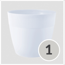 Doniczka/Osłonka 2w1 Doris ⌀21cm Biała
