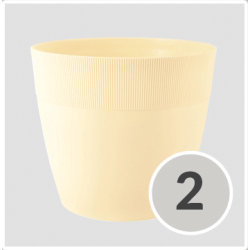 Doniczka/Osłonka 2w1 Doris ⌀21cm Kremowa