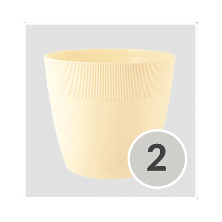 Doniczka/Osłonka 2w1 Doris ⌀21cm Kremowa