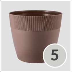 Doniczka/Osłonka 2w1 Doris ⌀21cm Brązowa