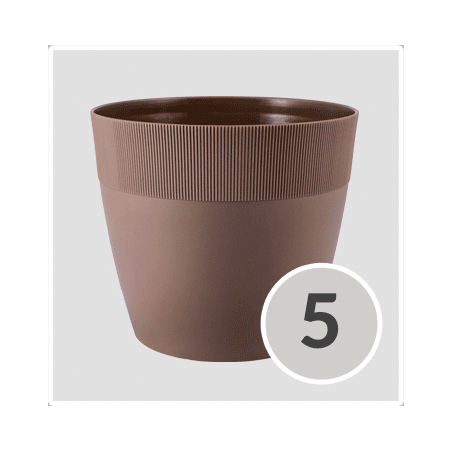 Doniczka/Osłonka 2w1 Doris ⌀21cm Brązowa