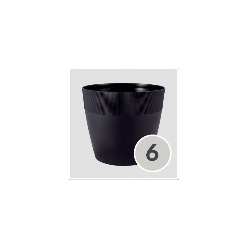 Doniczka/Osłonka 2w1 Doris ⌀21cm Czarna