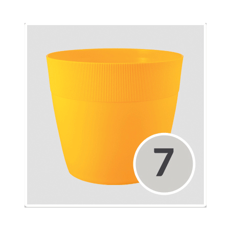 Doniczka/Osłonka 2w1 Doris ⌀21cm Żółta