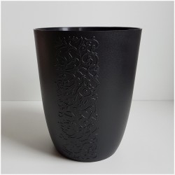 Osłonka Storczykówka Madlen ⌀12,5cm Czarna
