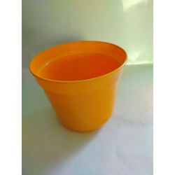 Doniczka "Prążki" ⌀17cm Żółta