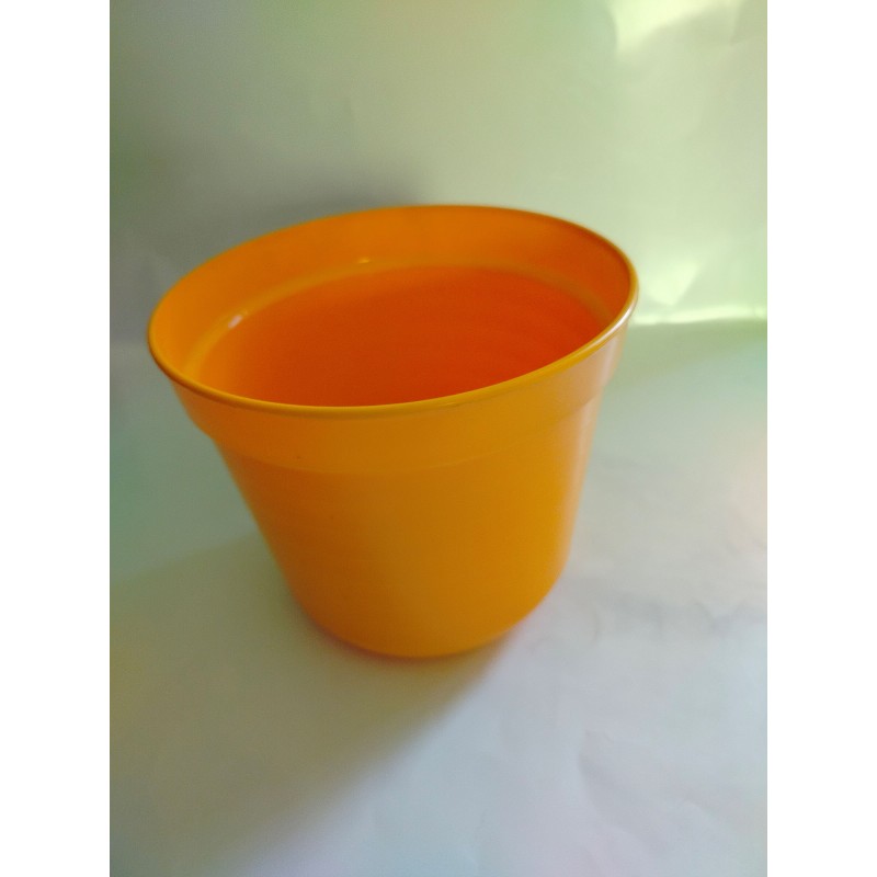 Doniczka "Prążki" ⌀17cm Żółta